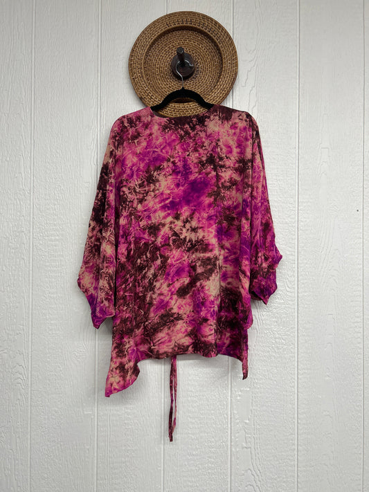 Crepe Sari Hi Lo Butterfly Top 0726 115