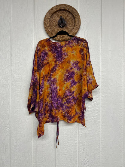 Crepe Sari Hi Lo Butterfly Top 0726 019