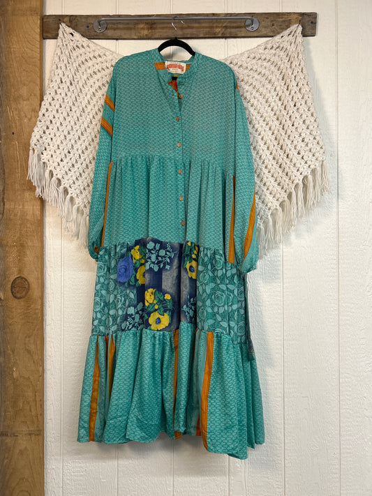 Rasgulla Sari Luminous Maxi Dress 0226 222