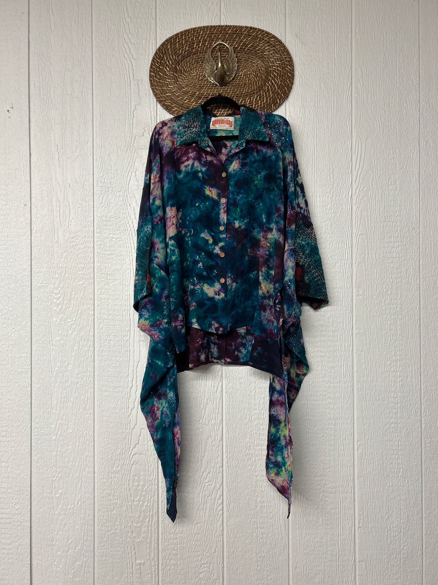 Crepe Sari Summer Nirvana Button Down 0626 050