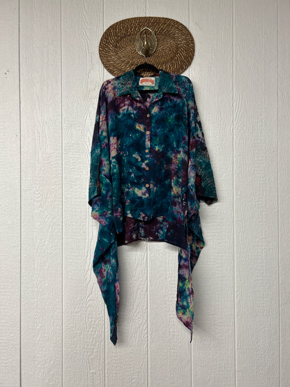 Crepe Sari Summer Nirvana Button Down 0626 050