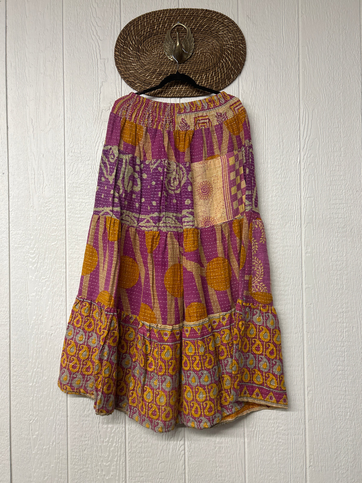 Pareo Kantha Lotus Maxi Skirt 0826 181