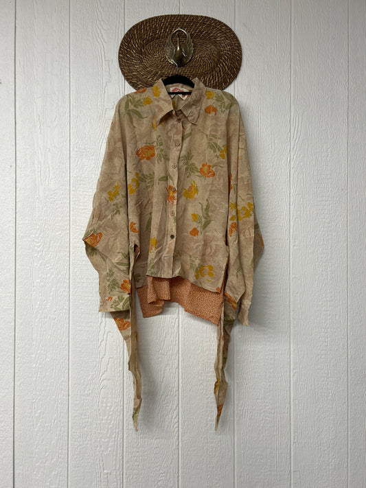 Crepe Sari Nirvana Button Down 1125 130