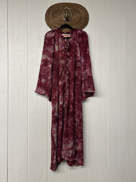 Crepe Sari Woodstock Duster Dress 0226 008