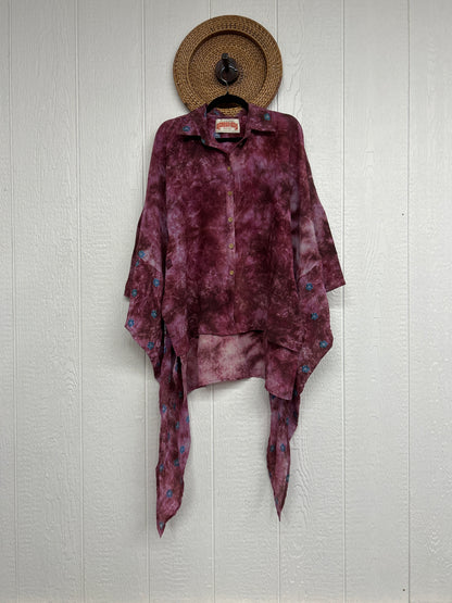 Crepe Sari Summer Nirvana Button Down 0626 100