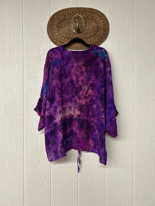 Crepe Sari Hi Lo Butterfly Top 0726 267