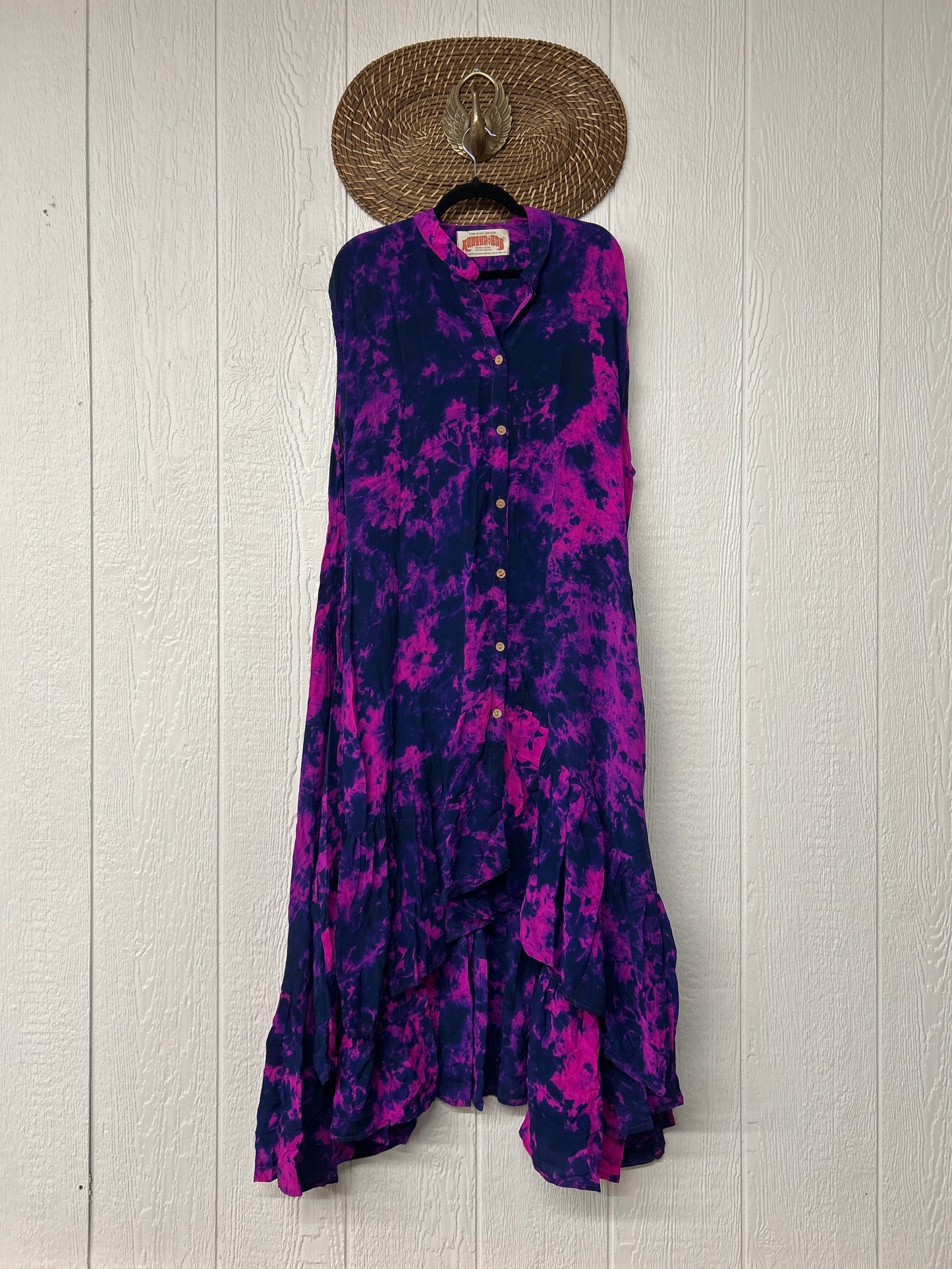 RETAIL Crepe Sari Summer Dahlia Duster 0726 084