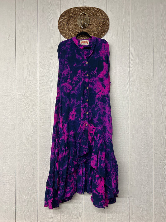 RETAIL Crepe Sari Summer Dahlia Duster 0726 084