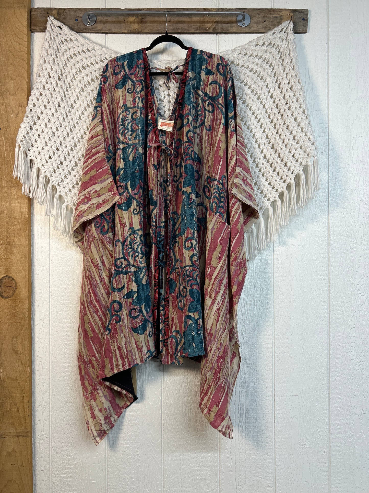 Crepe Sari Orchid Kimono 0626 173