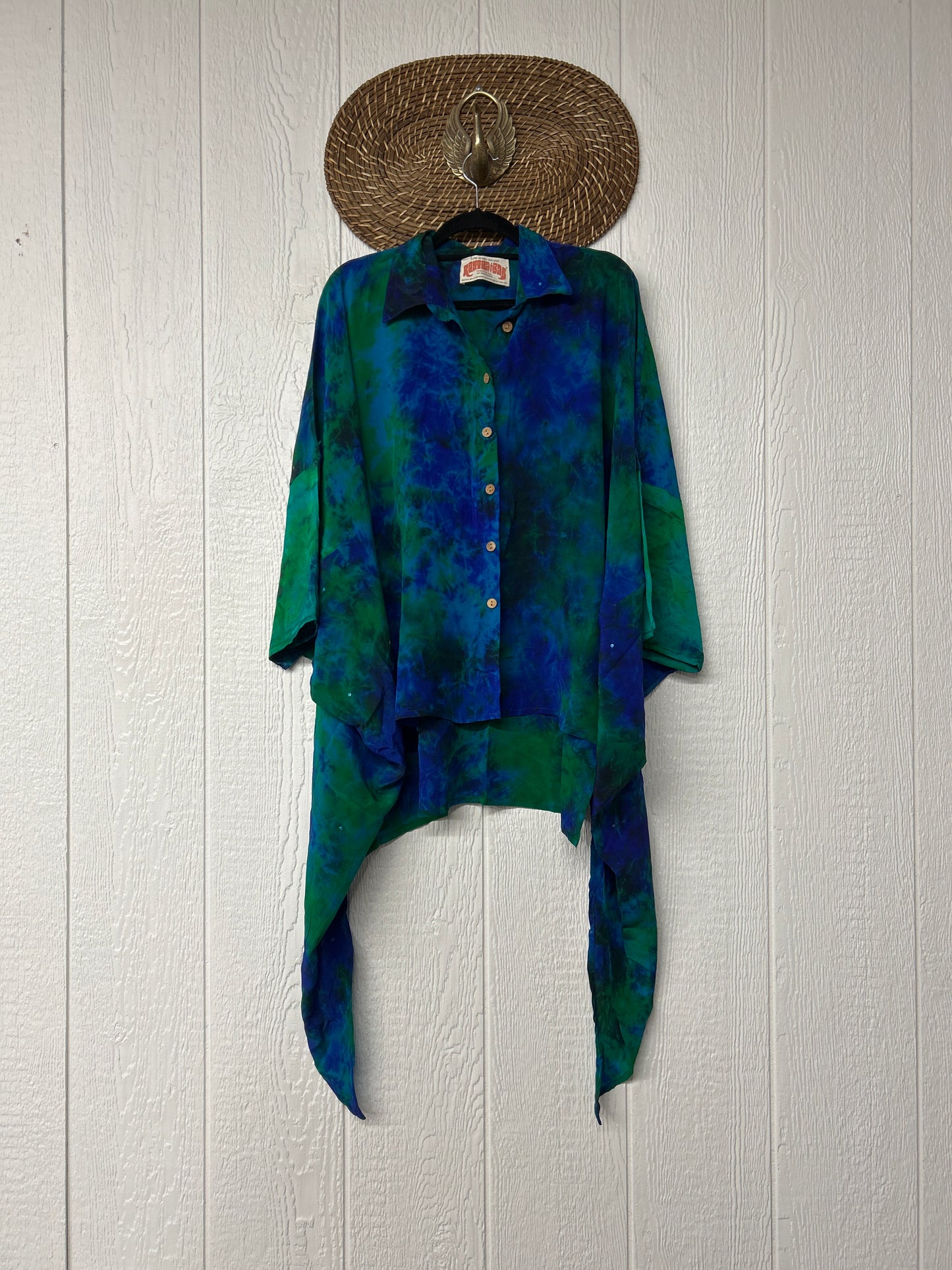 Crepe Sari Summer Nirvana Button Down 0626 084