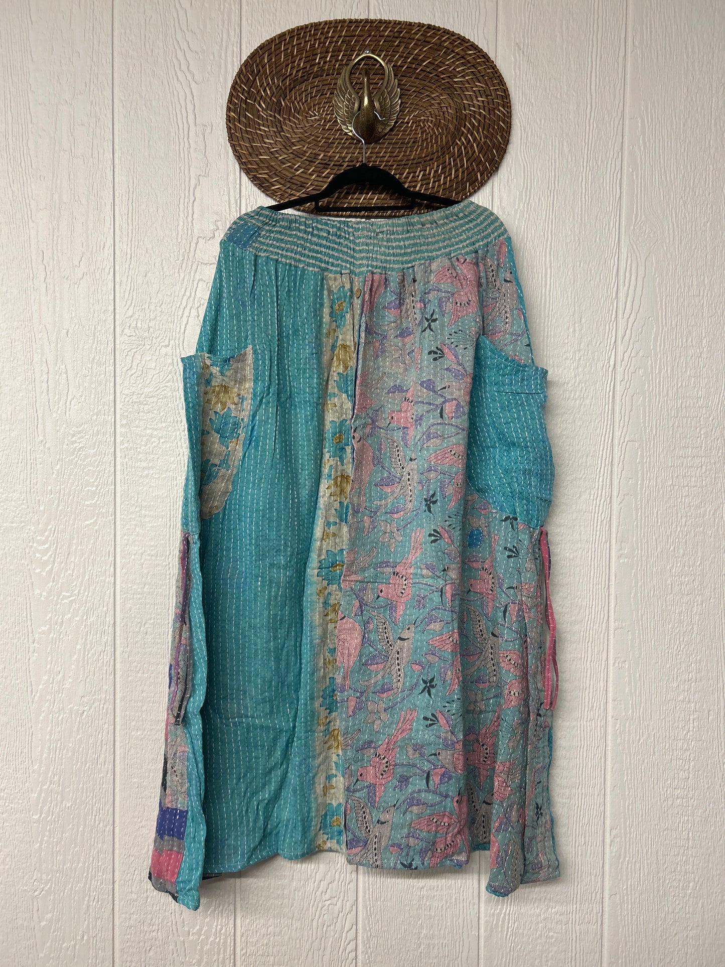 Pareo Kantha Butterfly Cargo Skirt 0426 019