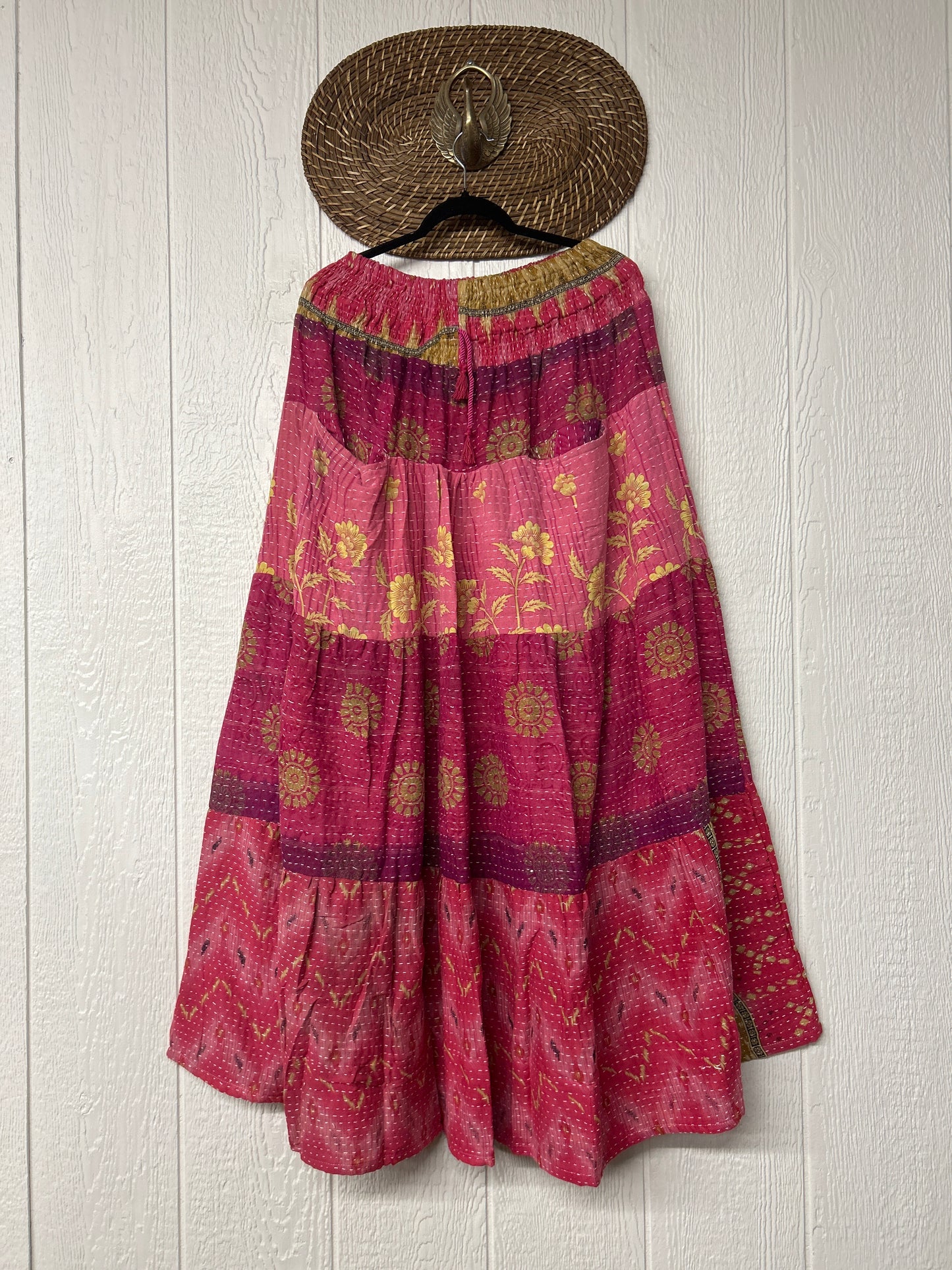Pareo Kantha Lotus Maxi Skirt 0826 107
