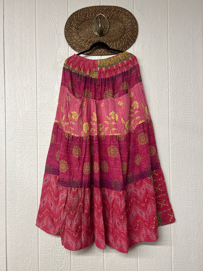 Pareo Kantha Lotus Maxi Skirt 0826 107