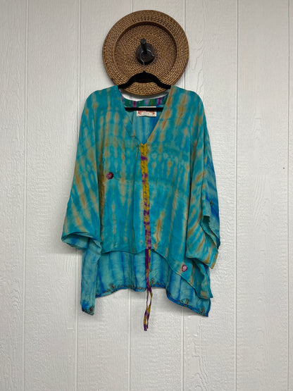 Crepe Sari Hi Lo Butterfly Top 0726 121