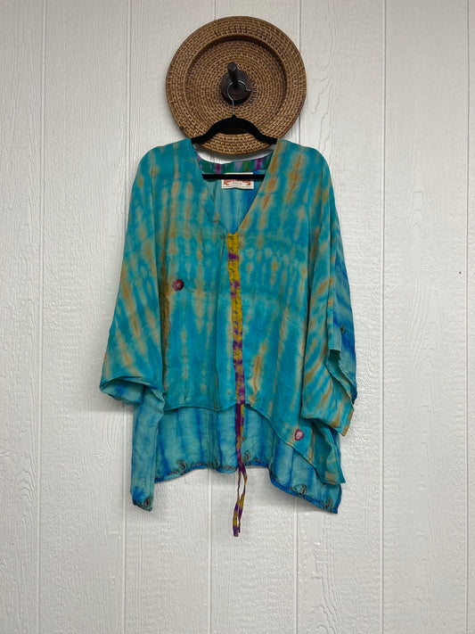 Crepe Sari Hi Lo Butterfly Top 0726 121