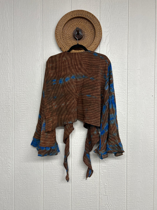 Crepe Sari Zeppelin Crop Shrug 0426 189