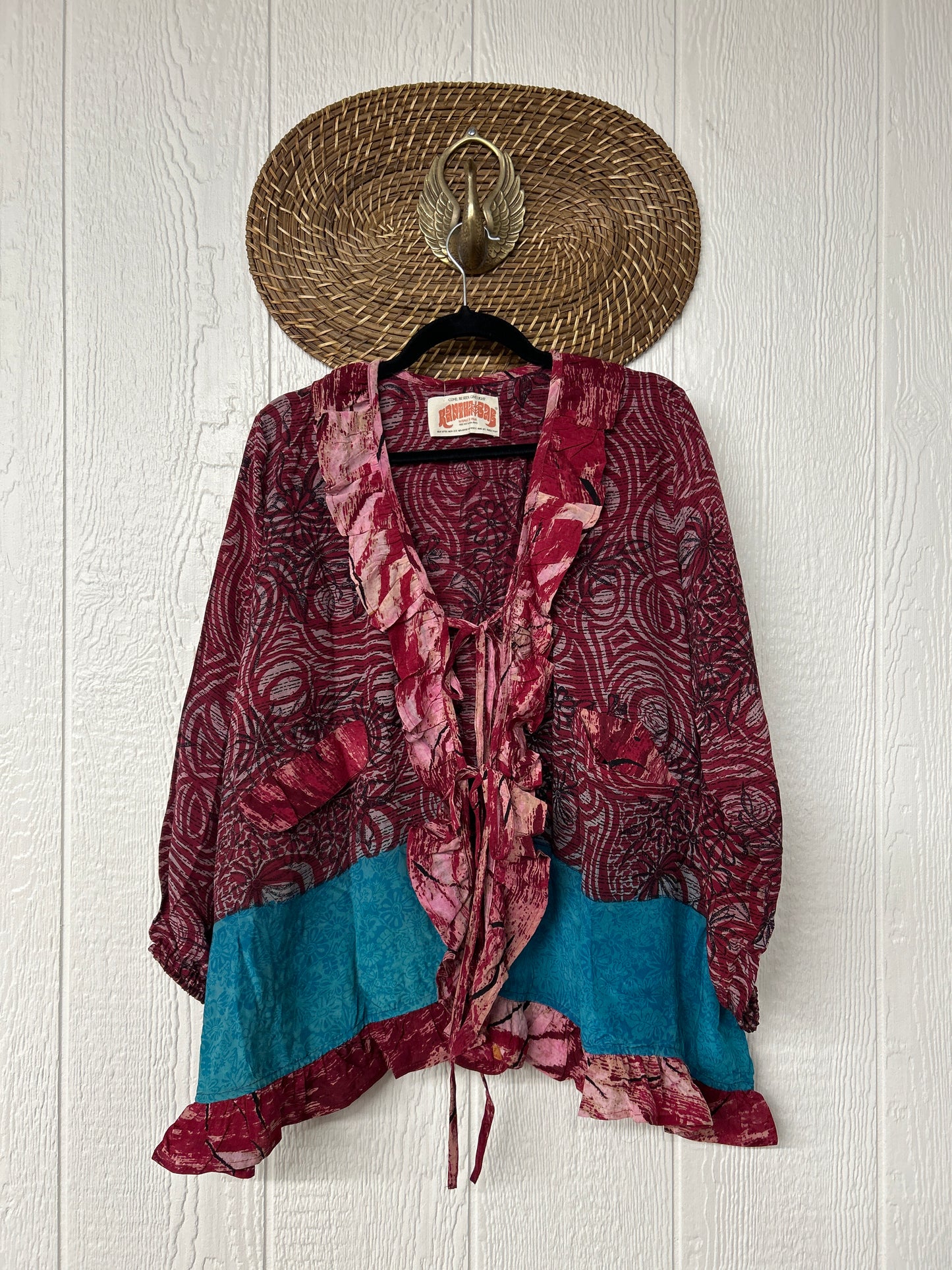 Crepe Sari Ruffle Daisy Blouse 0226 032