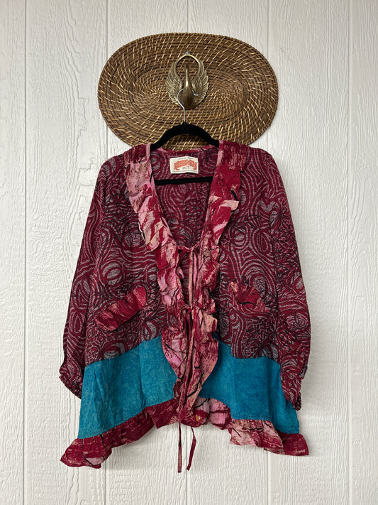 Crepe Sari Ruffle Daisy Blouse 0226 032