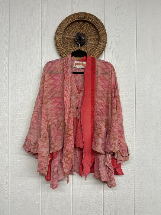 RETAIL Crepe Sari Wild Rose Top 0426 121