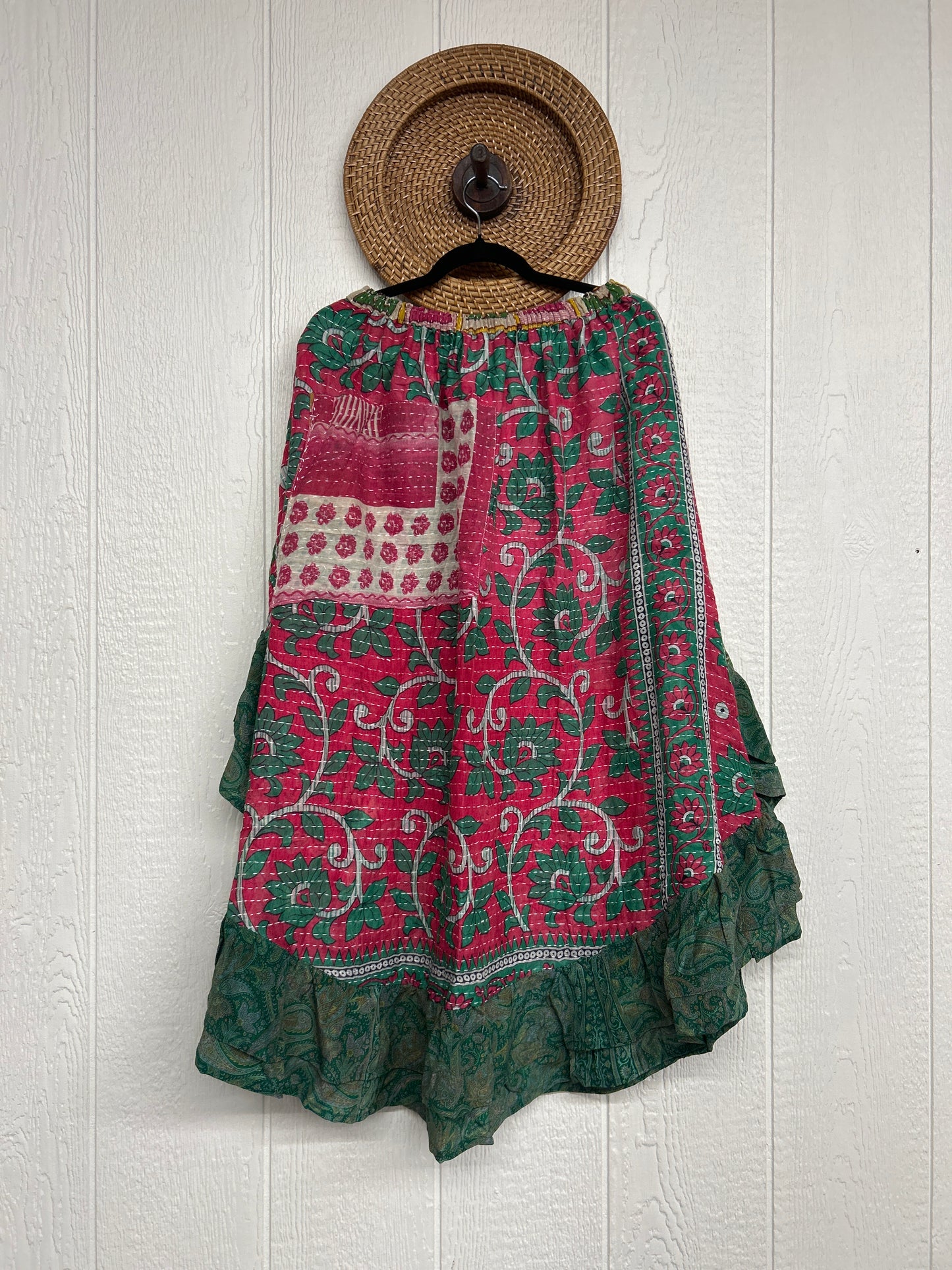 Pareo Kantha Wild Rose Skirt 0426 163