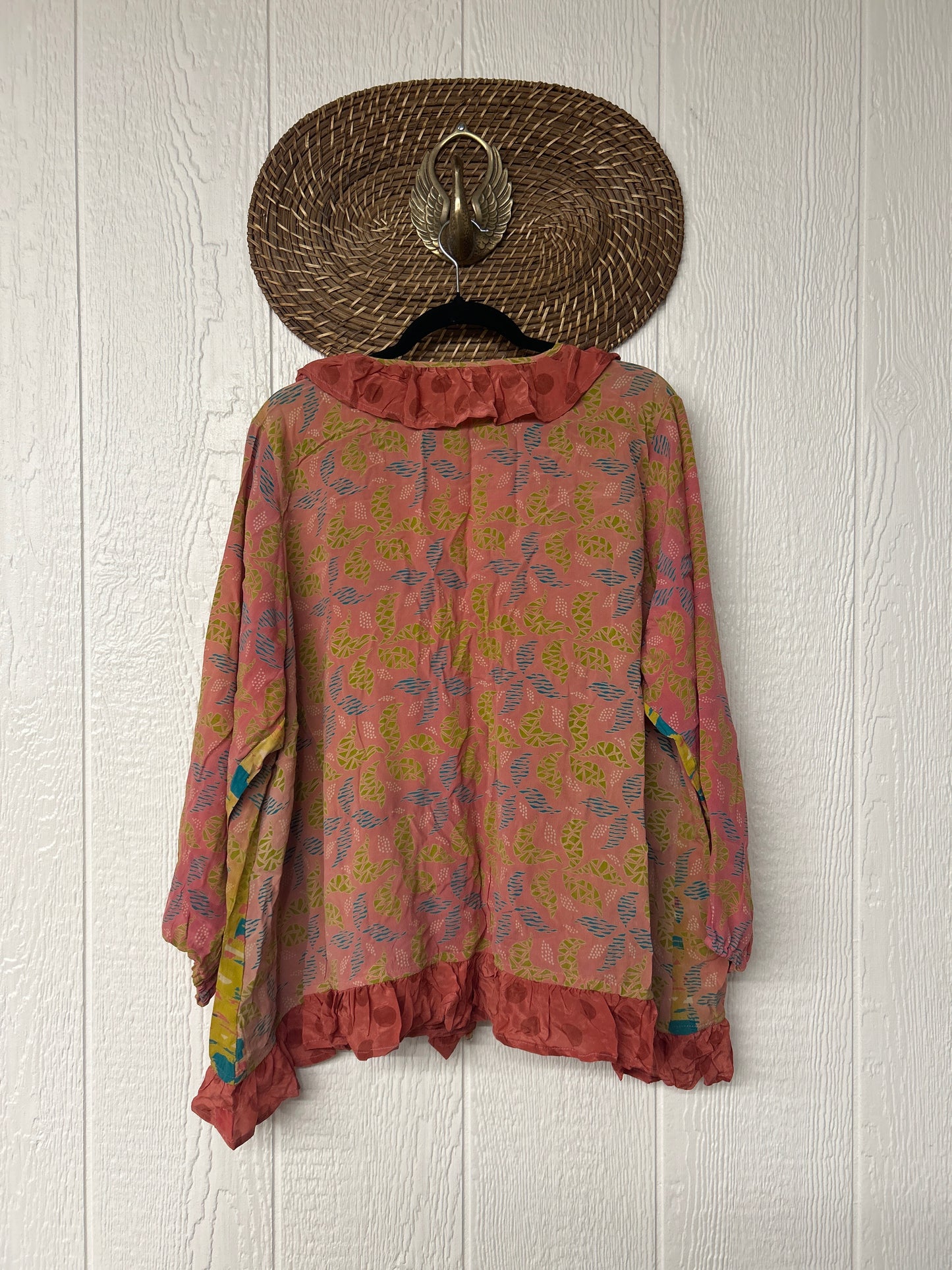 Crepe Sari Ruffle Daisy Blouse 0226 205