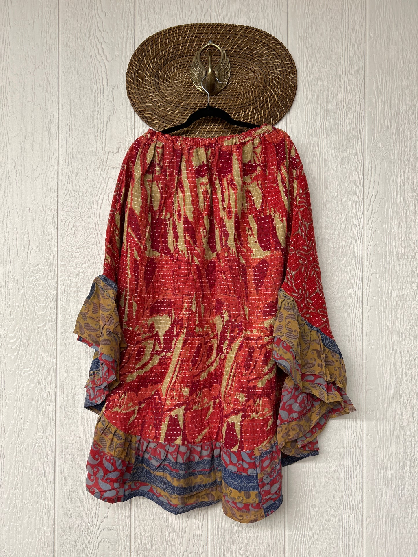 Pareo Kantha Wild Rose Skirt 0426 004