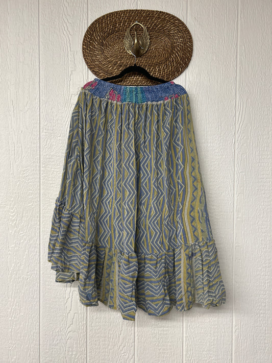 Crepe Sari Dahlia Skirt 1026 051