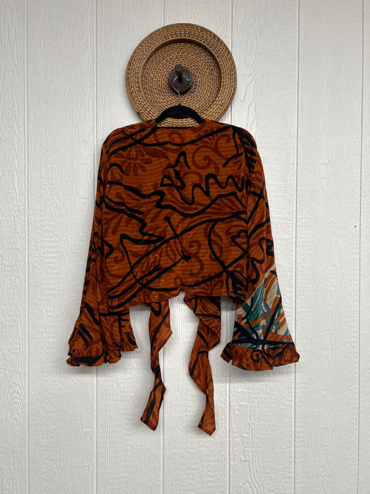 Crepe Sari Zeppelin Crop Shrug 0426 205