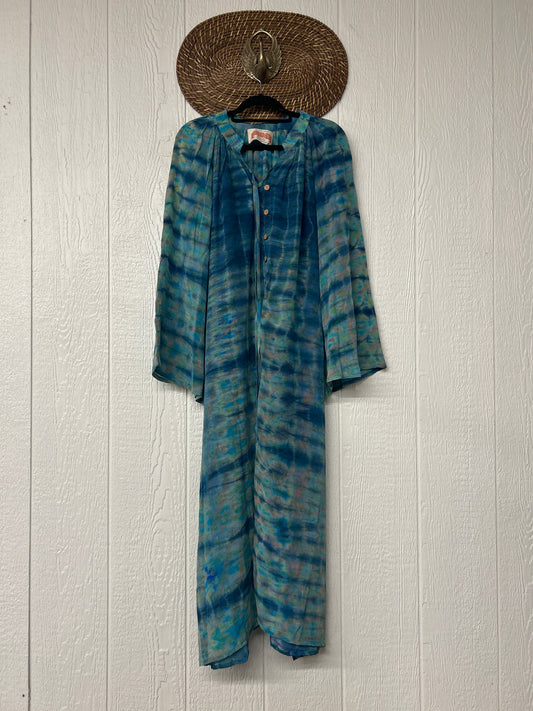 Crepe Sari Woodstock Duster Dress 0226 070