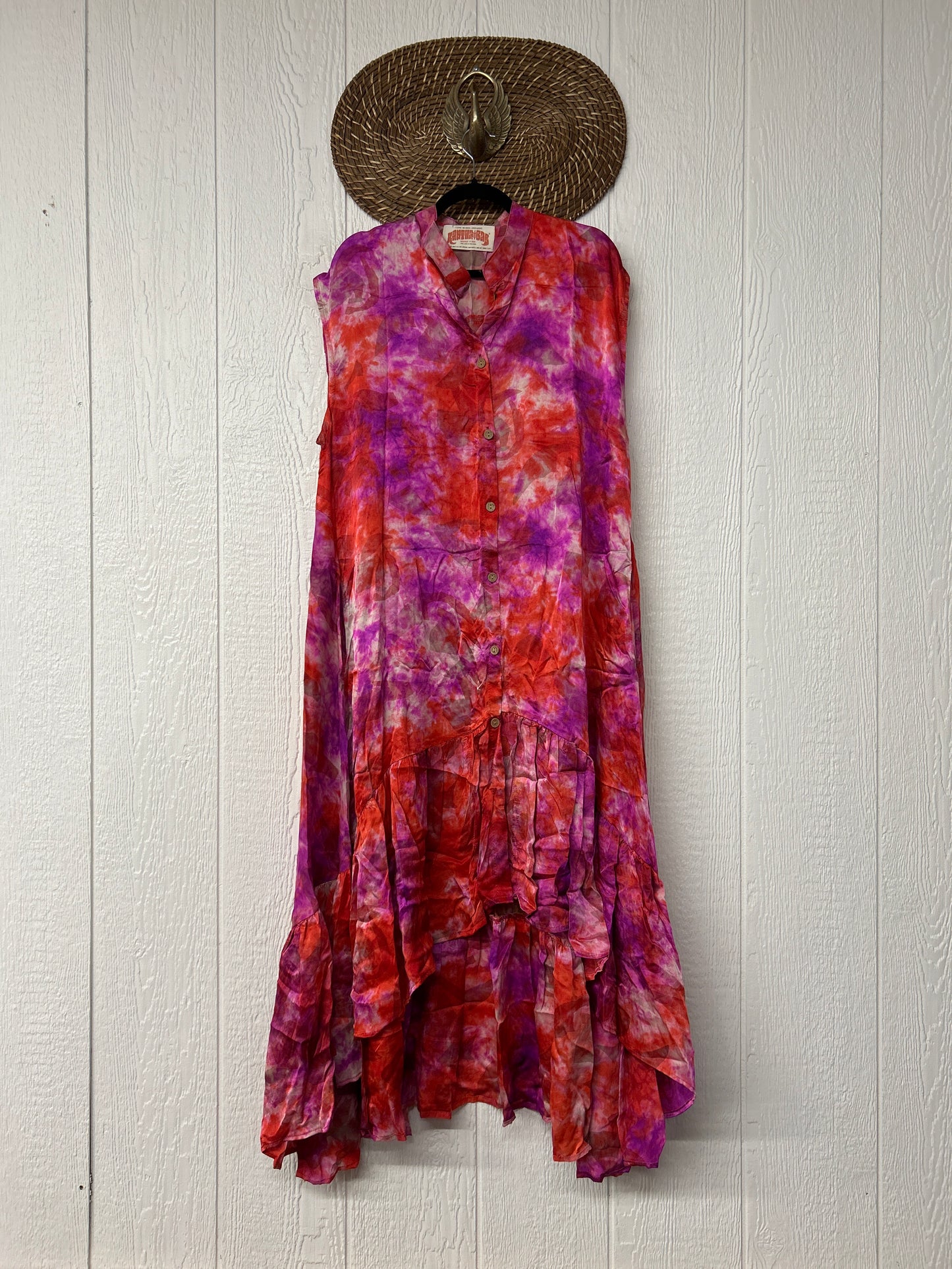 Crepe Sari Summer Dahlia Duster 0726 075