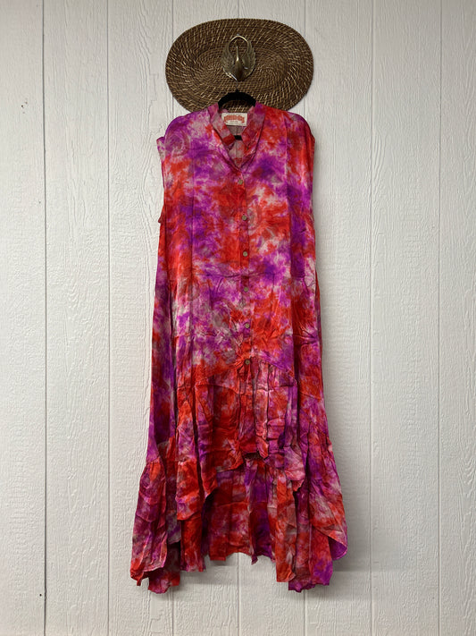 Crepe Sari Summer Dahlia Duster 0726 075