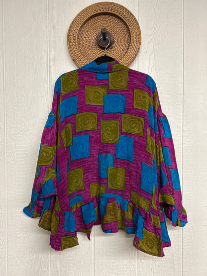 Crepe Sari Wild Rose Top 1225 068