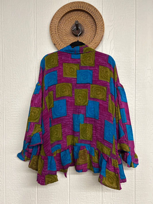 Crepe Sari Wild Rose Top 1225 068