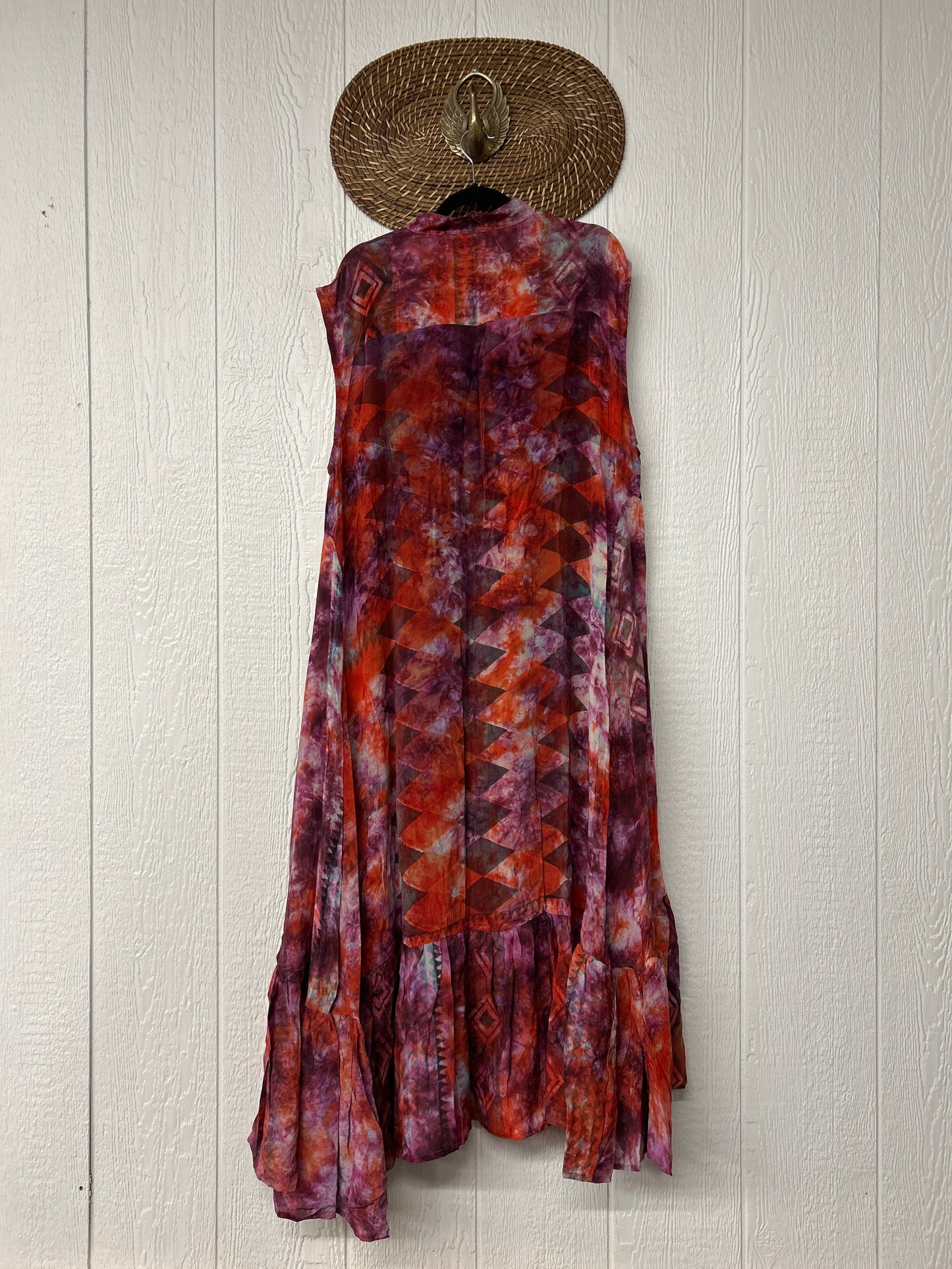 Crepe Sari Summer Dahlia Duster 0726 053
