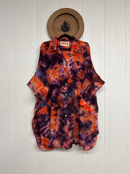Crepe Sari Free To Be Button Down 0626 206