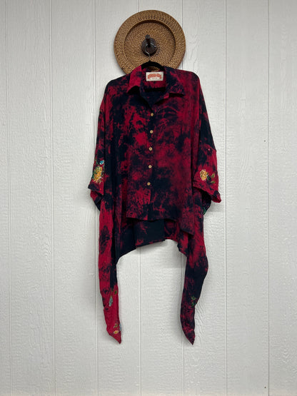 Crepe Sari Summer Nirvana Button Down 0626 114