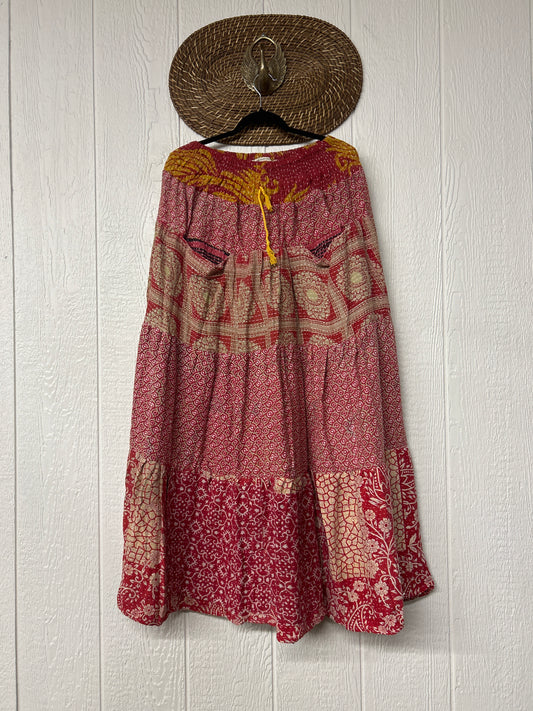 Pareo Kantha Lotus Maxi Skirt 0826 113