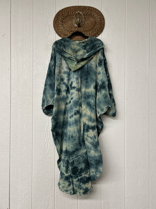 Aura Edit Pareo Kantha Poetic Hoodie Maxi 0726 018