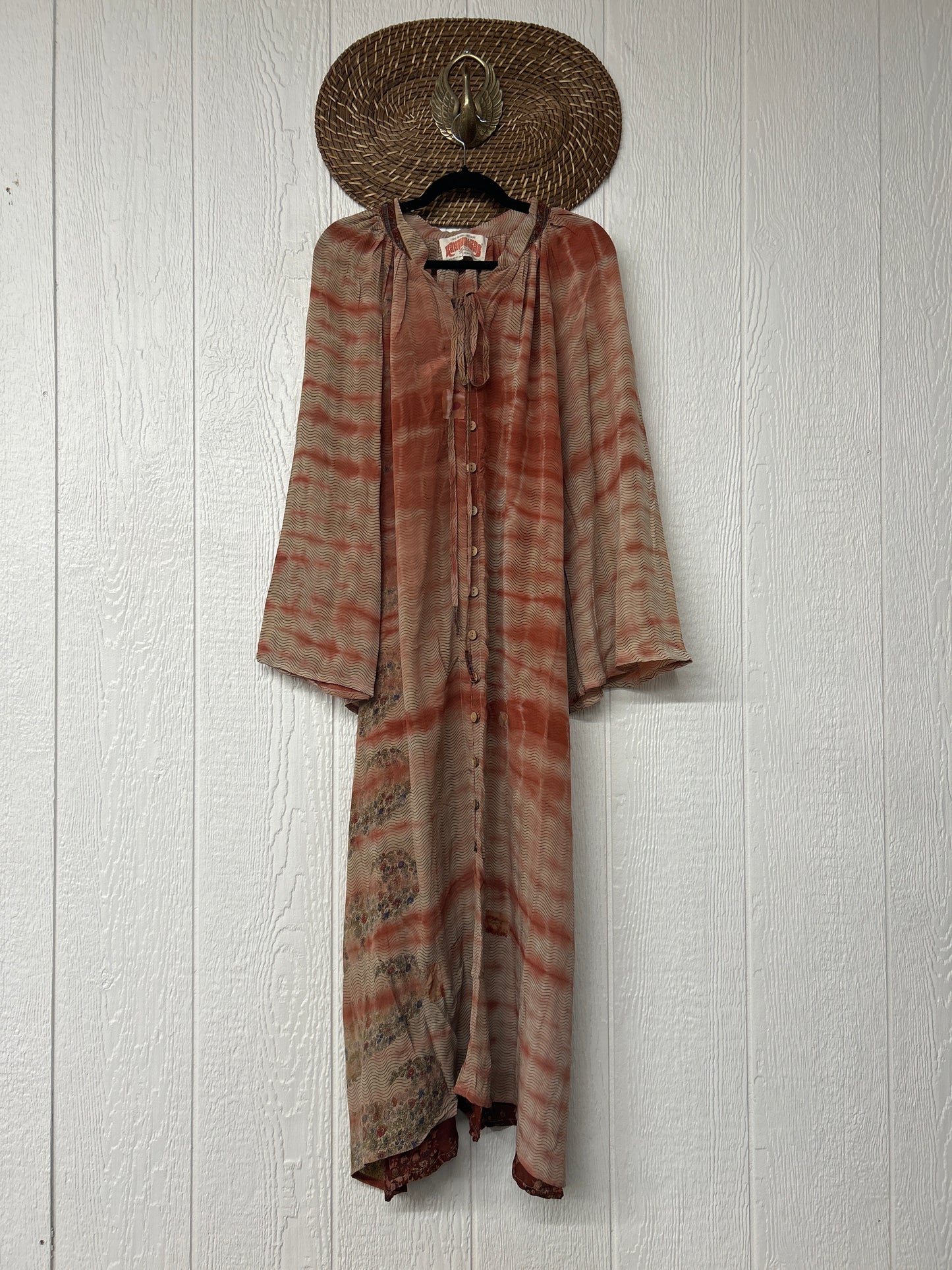 Crepe Sari Woodstock Duster Dress 0226 096