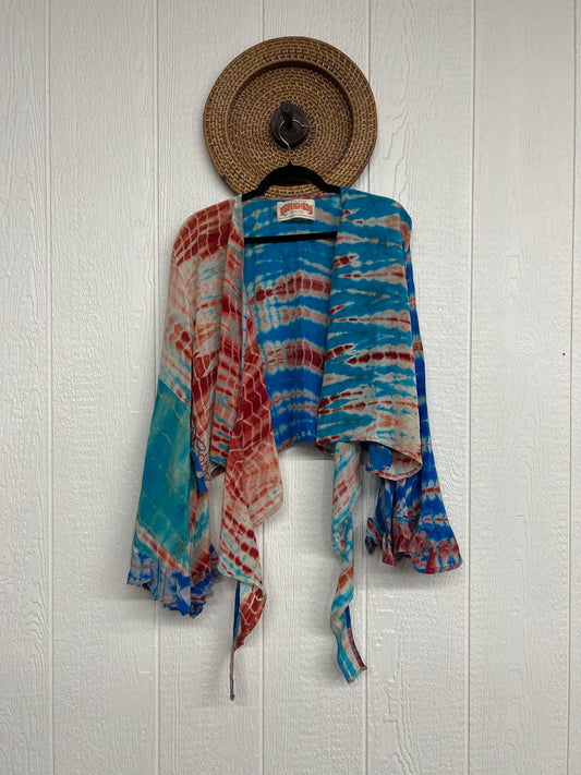 Crepe Sari Zeppelin Crop Shrug 0426 097