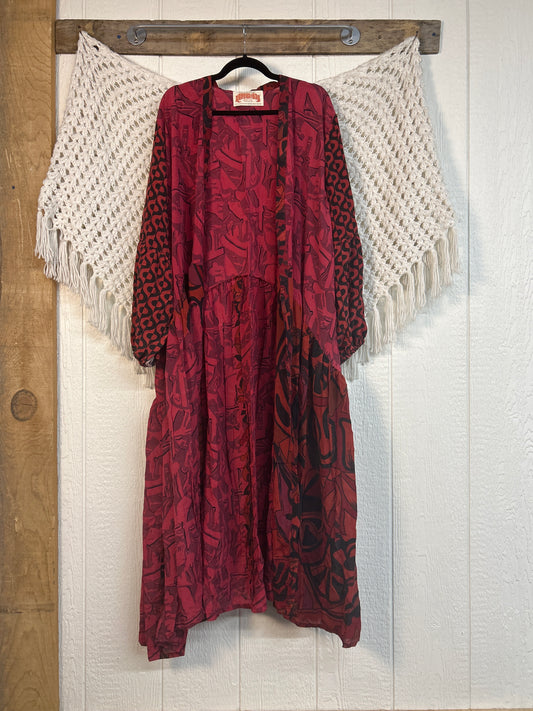 RETAIL Crepe Sari Evermore Kimono 0326 074