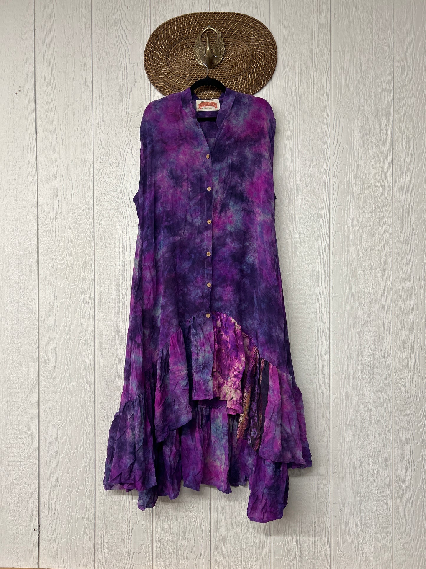 Crepe Sari Summer Dahlia Duster 0726 139