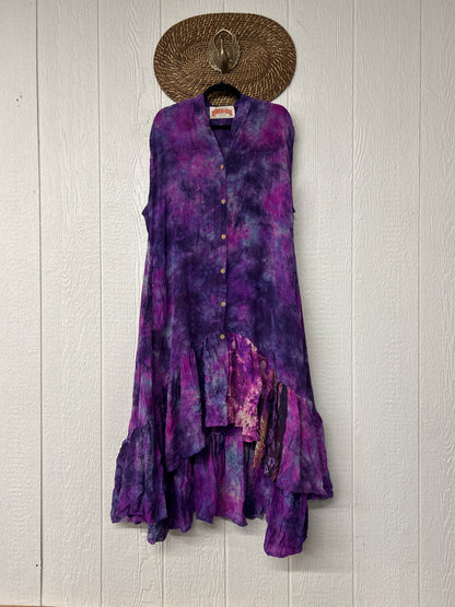 Crepe Sari Summer Dahlia Duster 0726 139