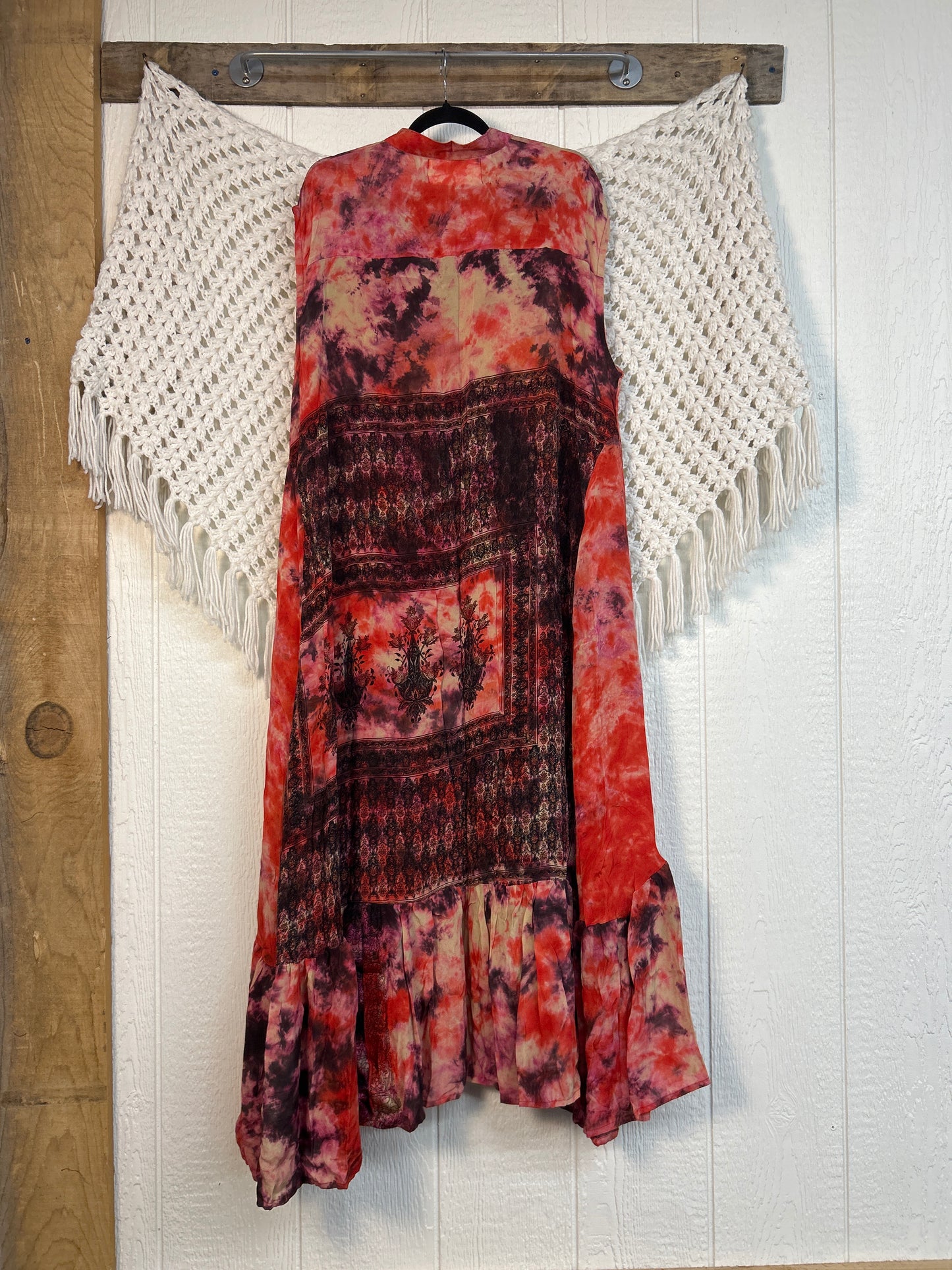 Crepe Sari Summer Dahlia Duster 0726 149