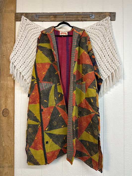 Fine Kantha Rising Sun Coat 1125 241