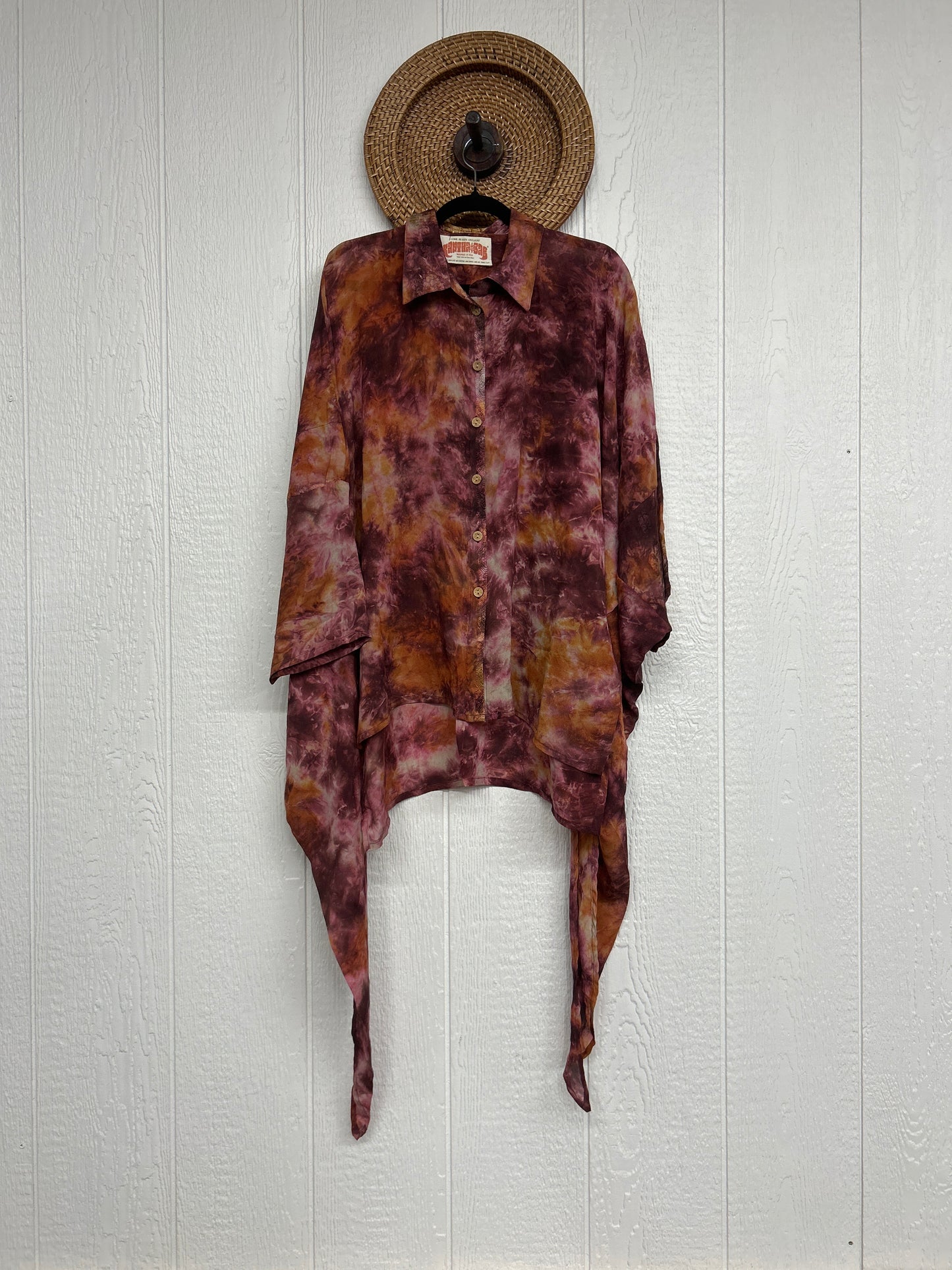 Crepe Sari Summer Nirvana Button Down 0626 127