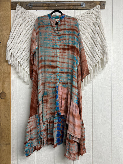 Crepe Sari Dahlia Duster Dress 0326 107