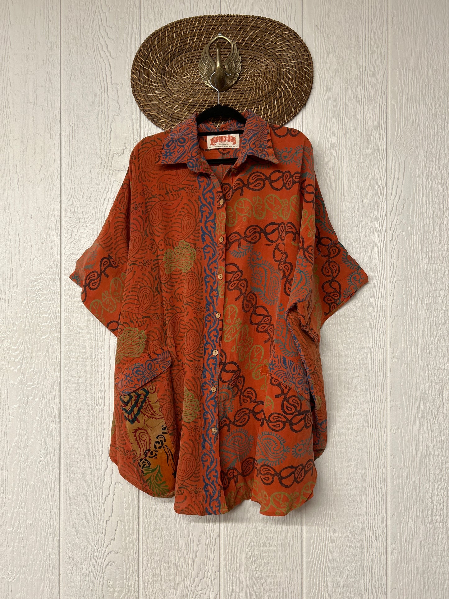 Crepe Sari Free To Be Button Down 0626 064