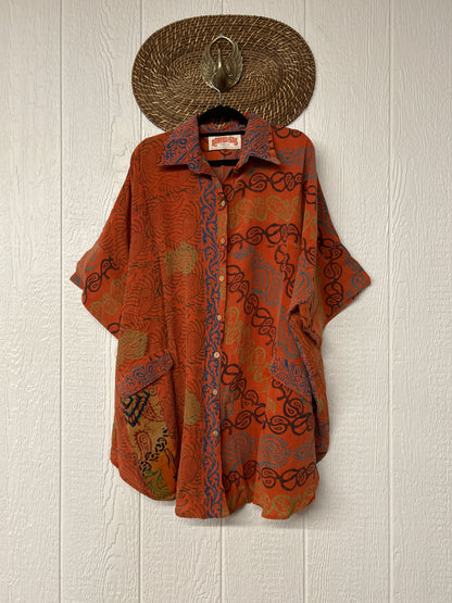 Crepe Sari Free To Be Button Down 0626 064
