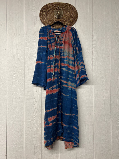 Crepe Sari Woodstock Duster Dress 0226 027
